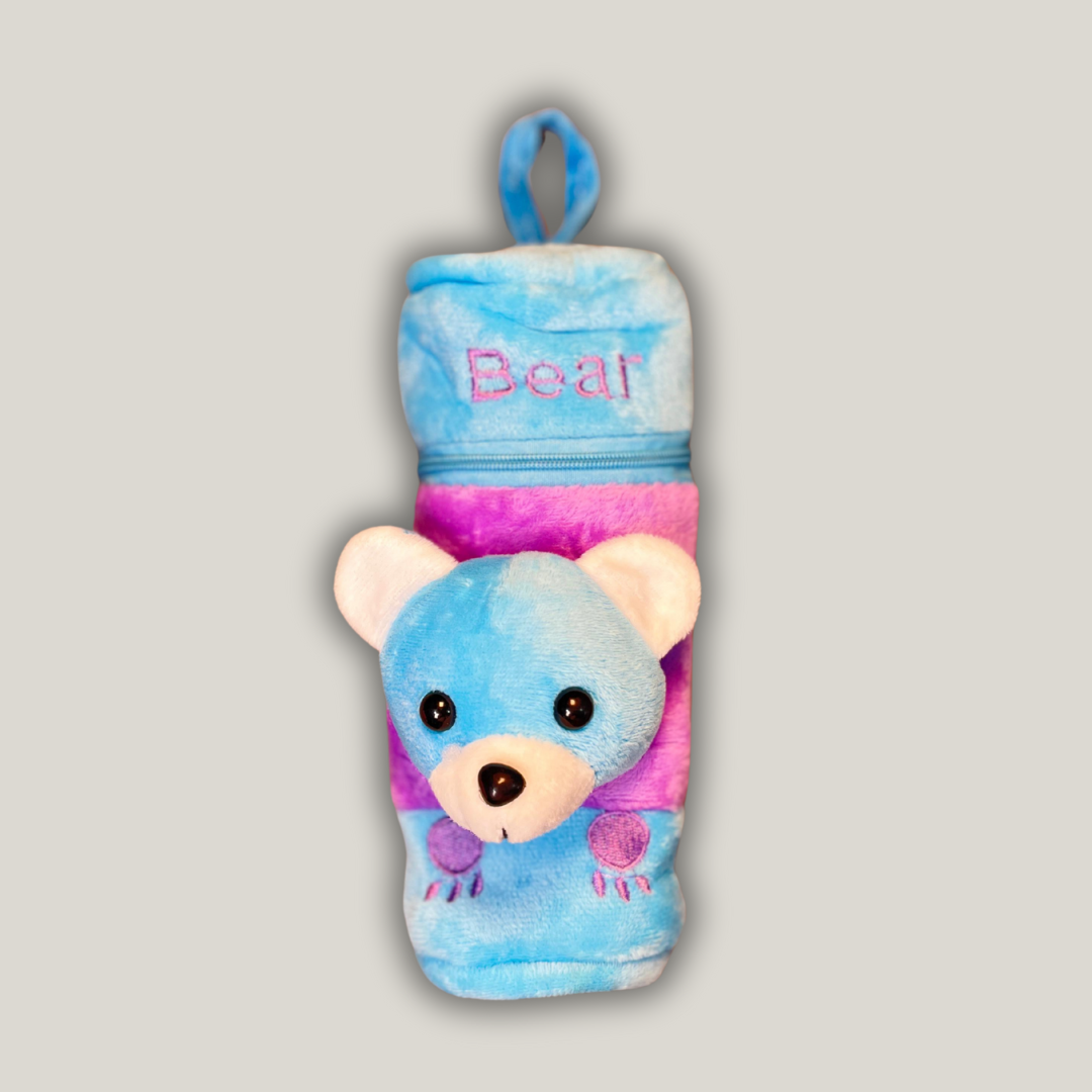 Baby Feeding Bottle Cover with Hold Strap and Zip (multicolor , 240 Ml)