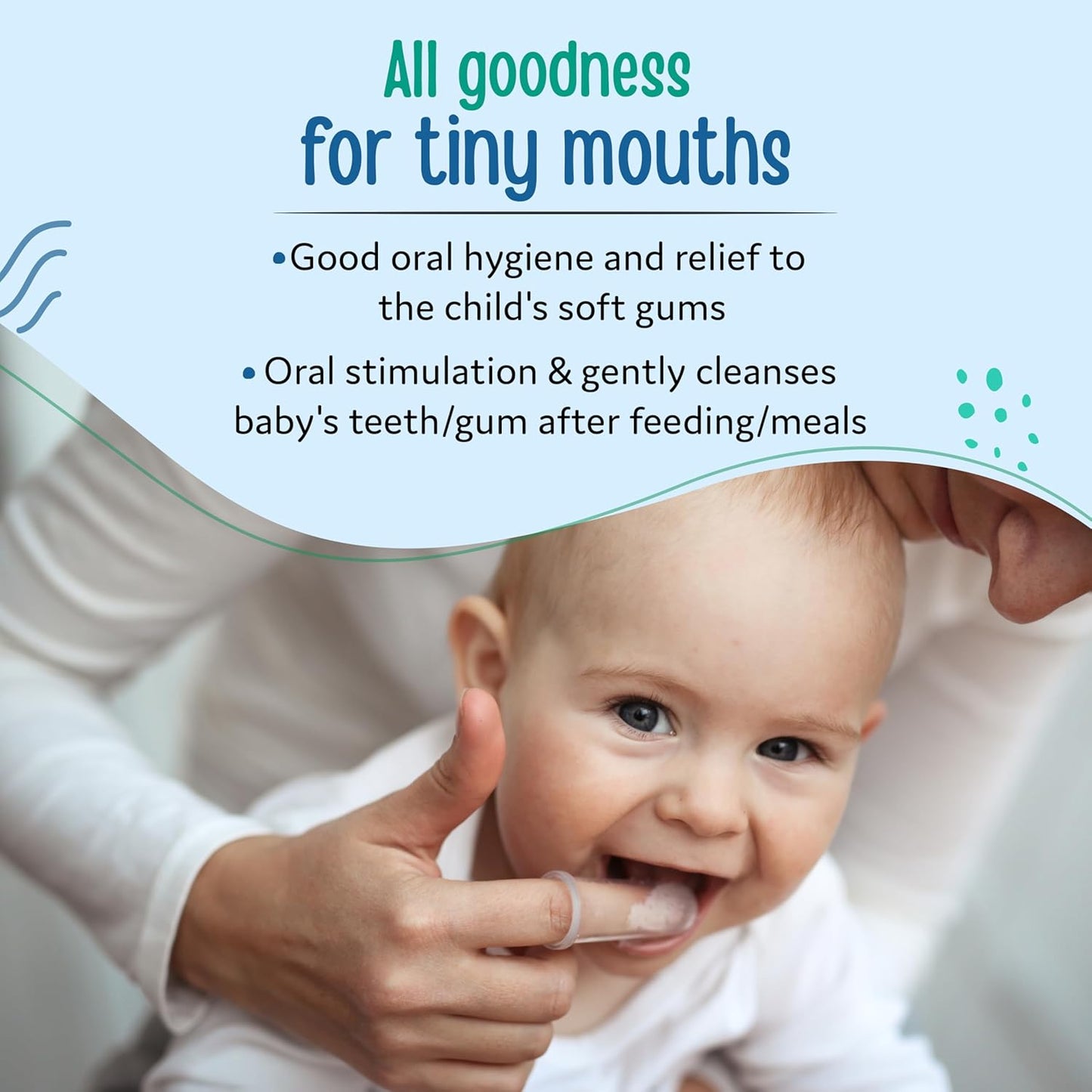 Baby Silicone Finger Toothbrush with case for Easy Cleaning